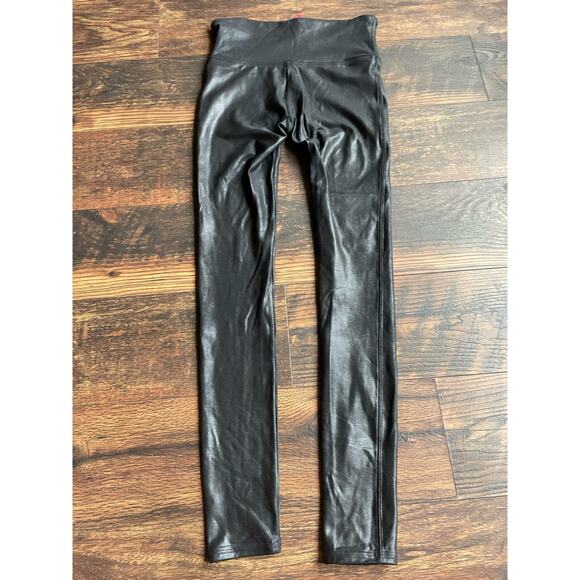 Spanx Faux Leather Leggings Black Small Shapewear - Picture 5 of 12